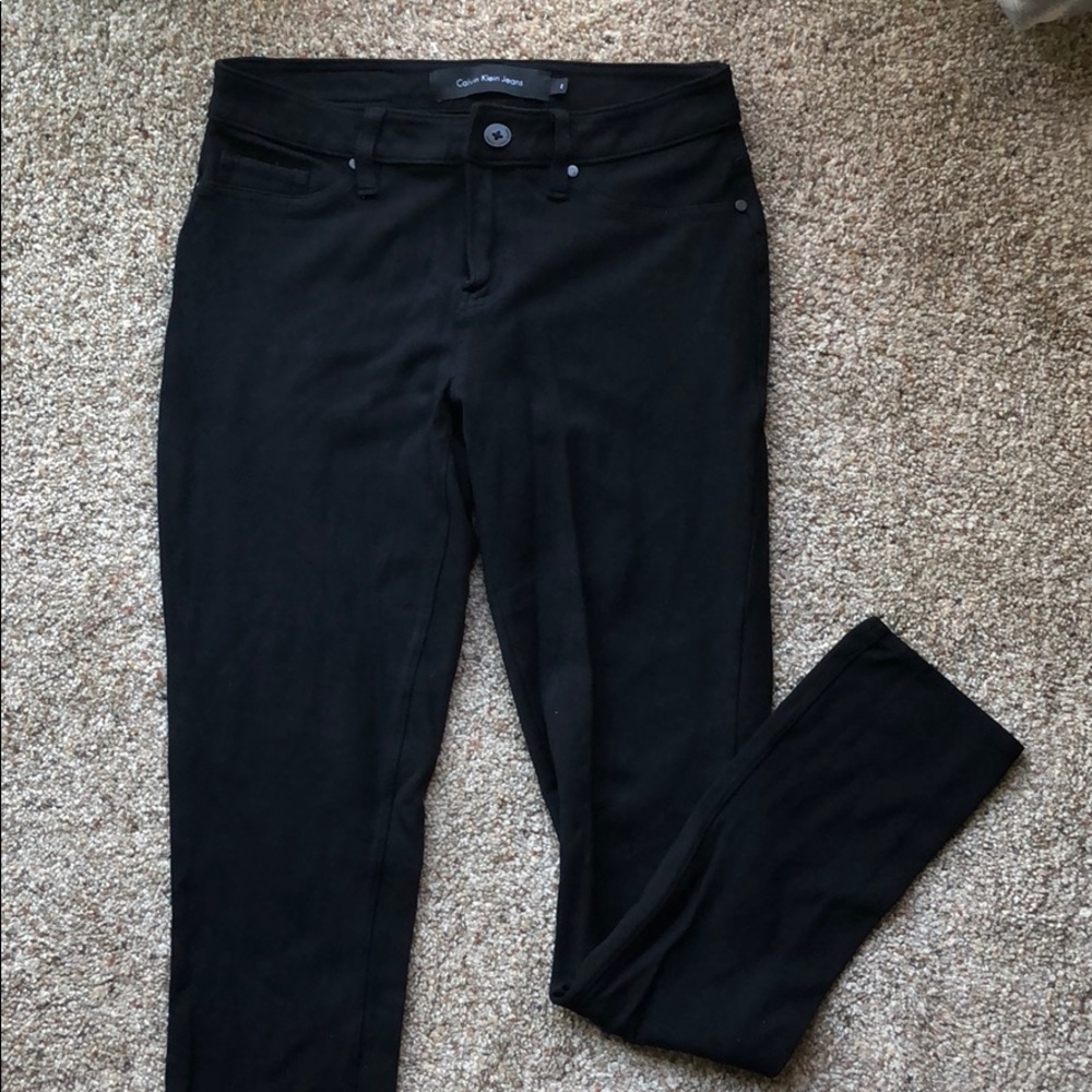Black stretchy dress pants. Size 2.
